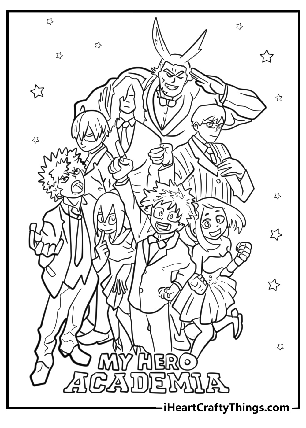 my hero academia coloring pages