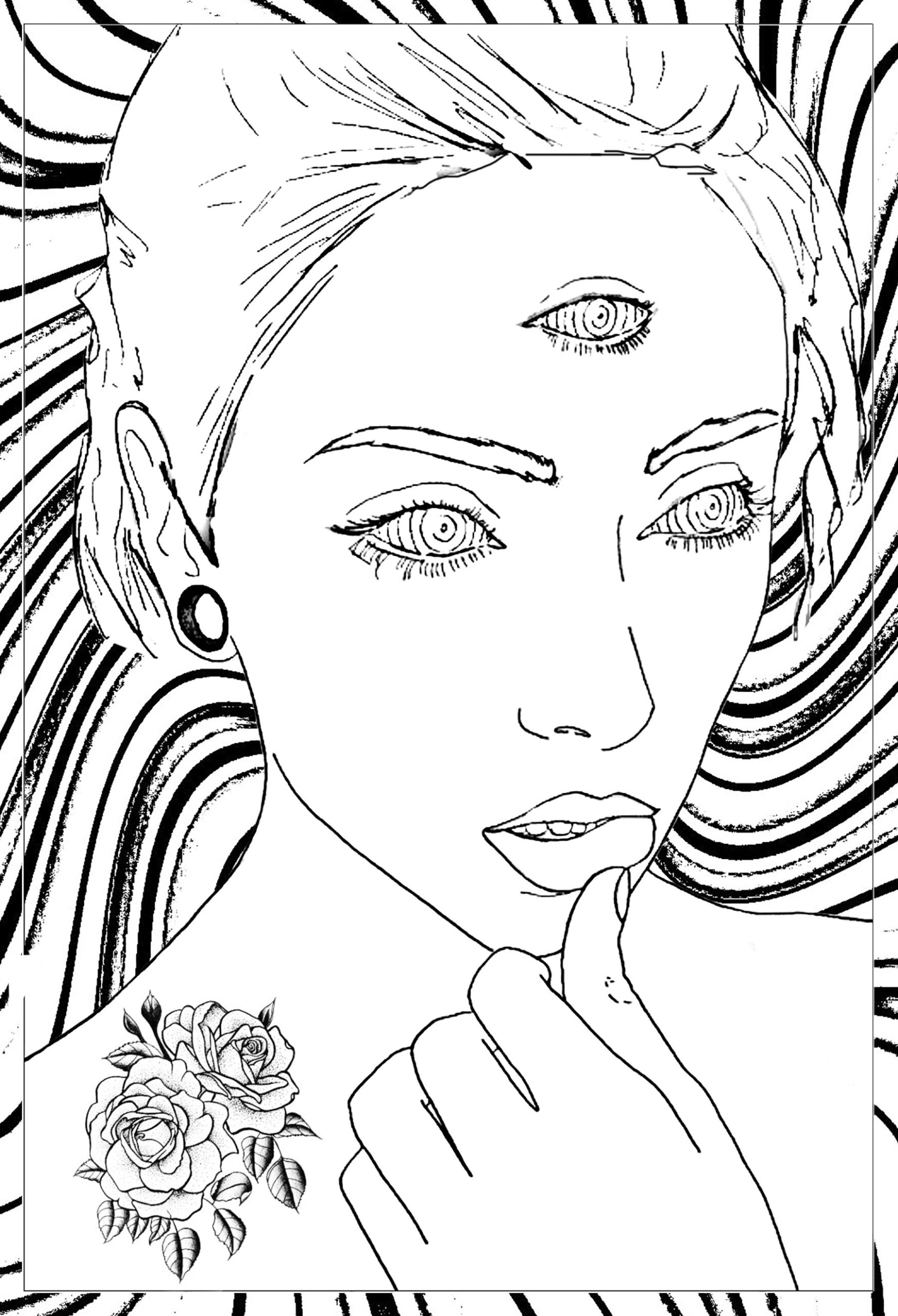 trippy coloring pages for adults