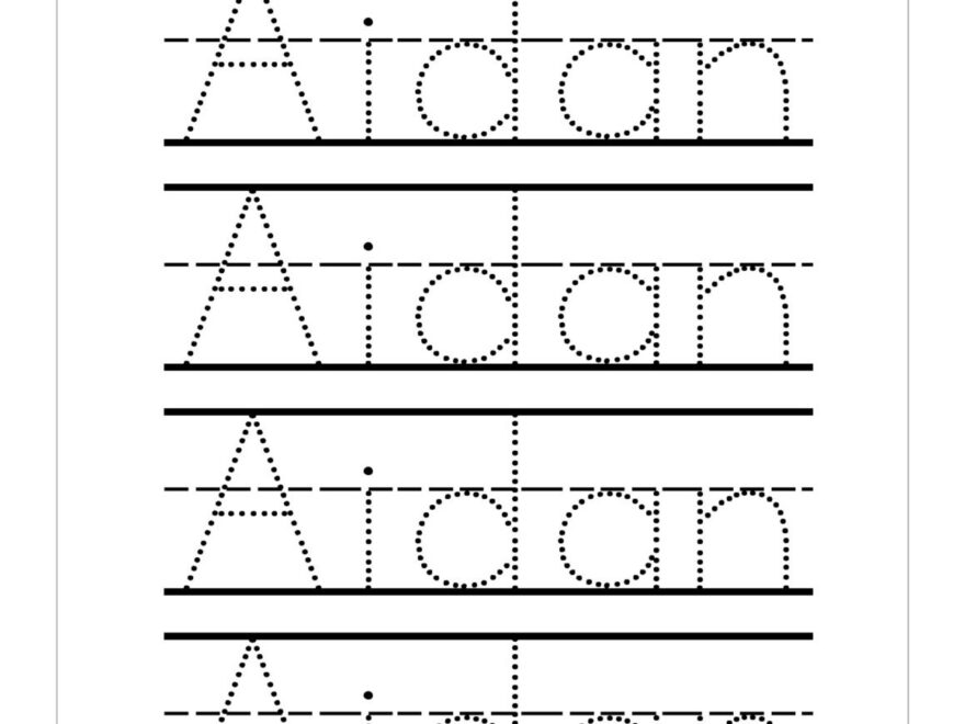 Name Trace Worksheet DIGITAL FILE Printable For Pre Schoolers kindergarteners Etsy