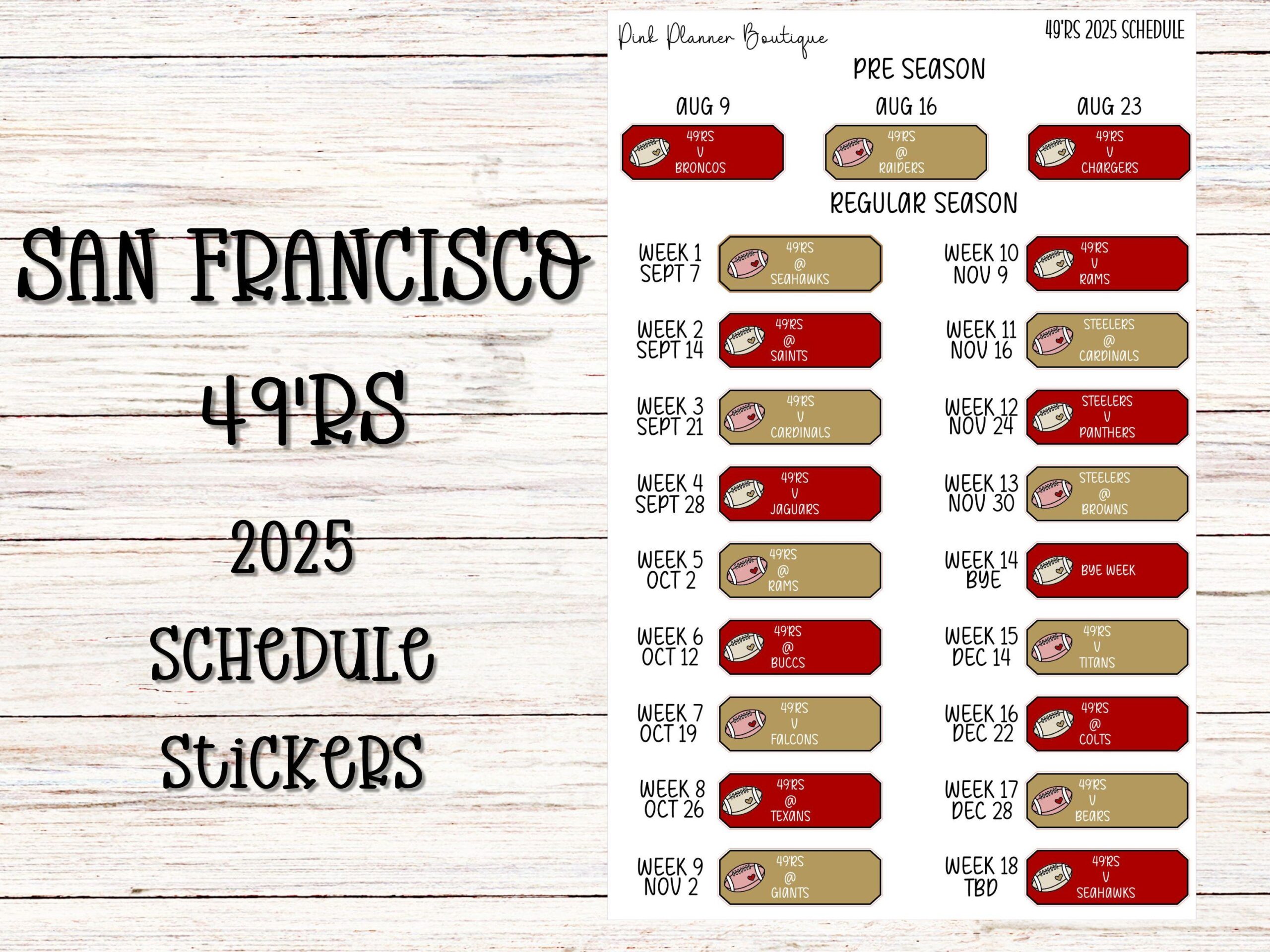 49ers schedule 2025 printable