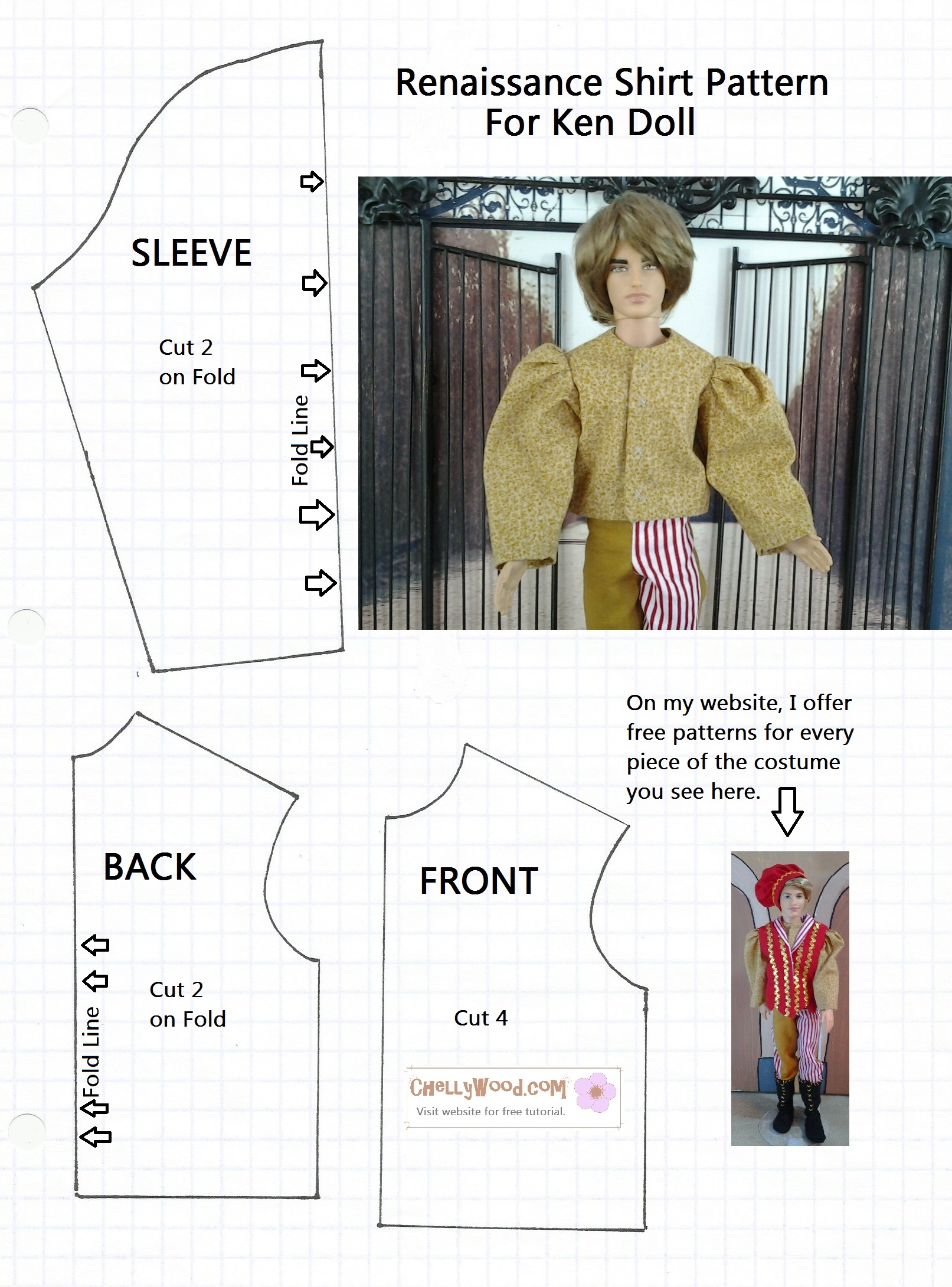 Old Pattern Page Free Doll Clothes Patterns