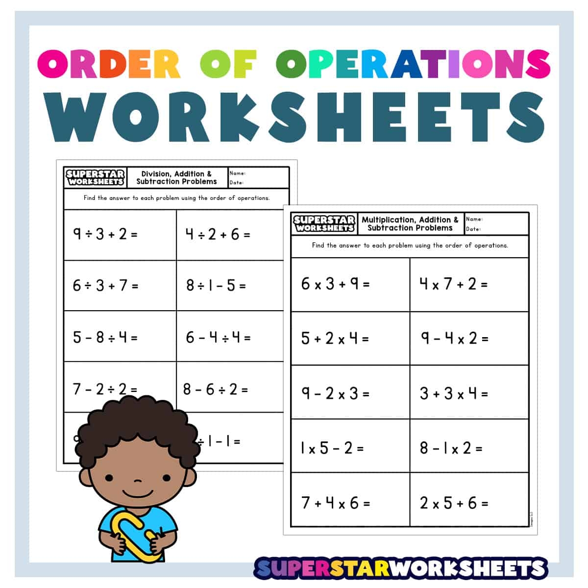 Order Of Operations Worksheets Superstar Worksheets Order Of Operations Worksheets Superstar Worksheets