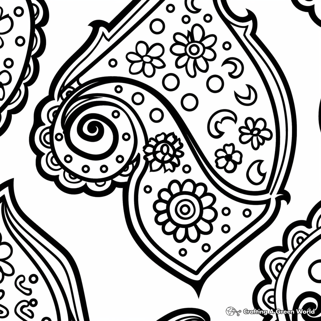 printable paisley designs to color free