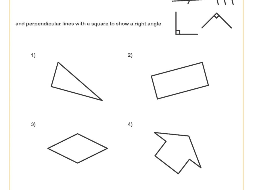 Parallel And Perpendicular Lines Worksheet PDF Printable Geometry Worksheets