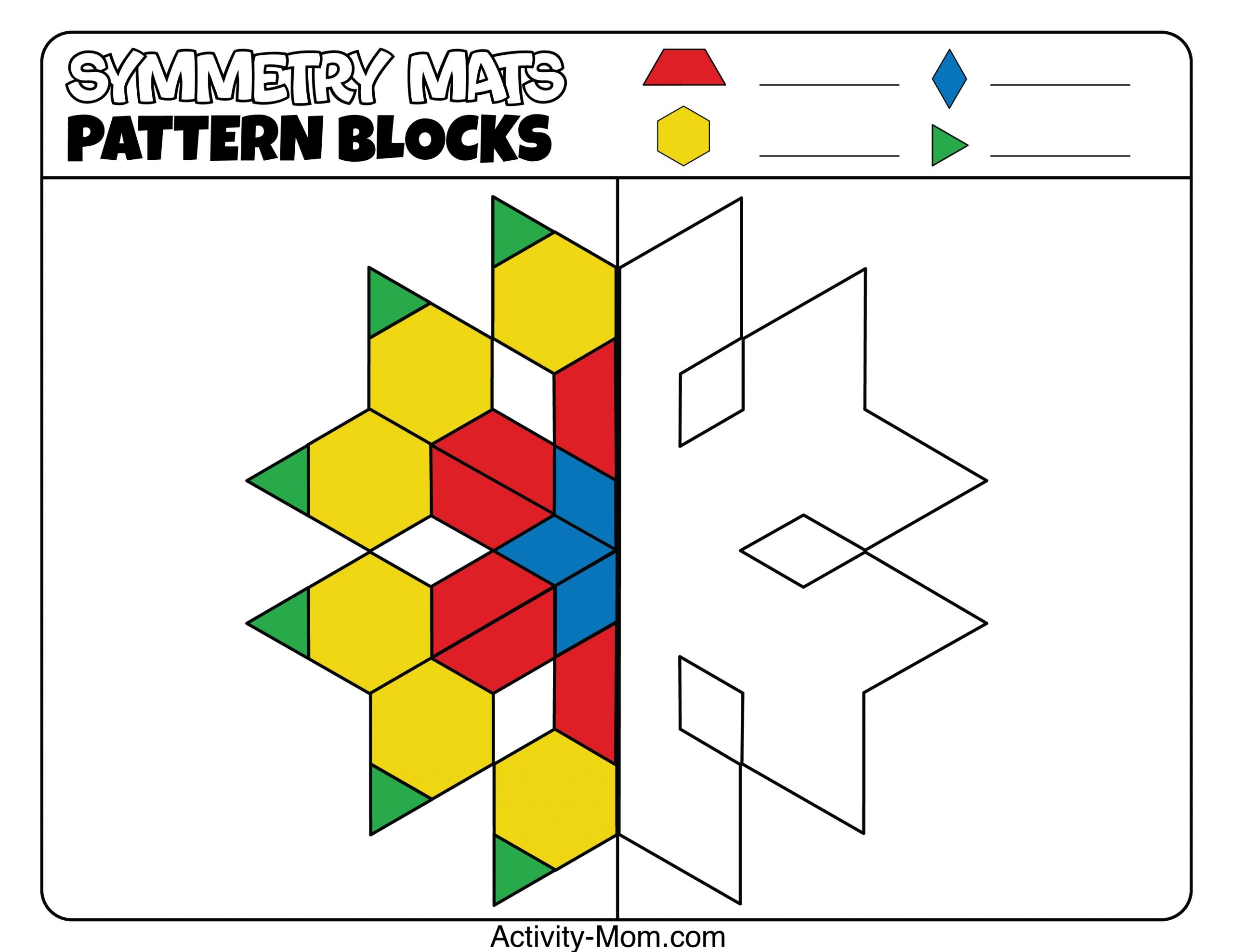 Pattern Block Mats free Printable The Activity Mom Pattern Block Mats free Printable The Activity Mom