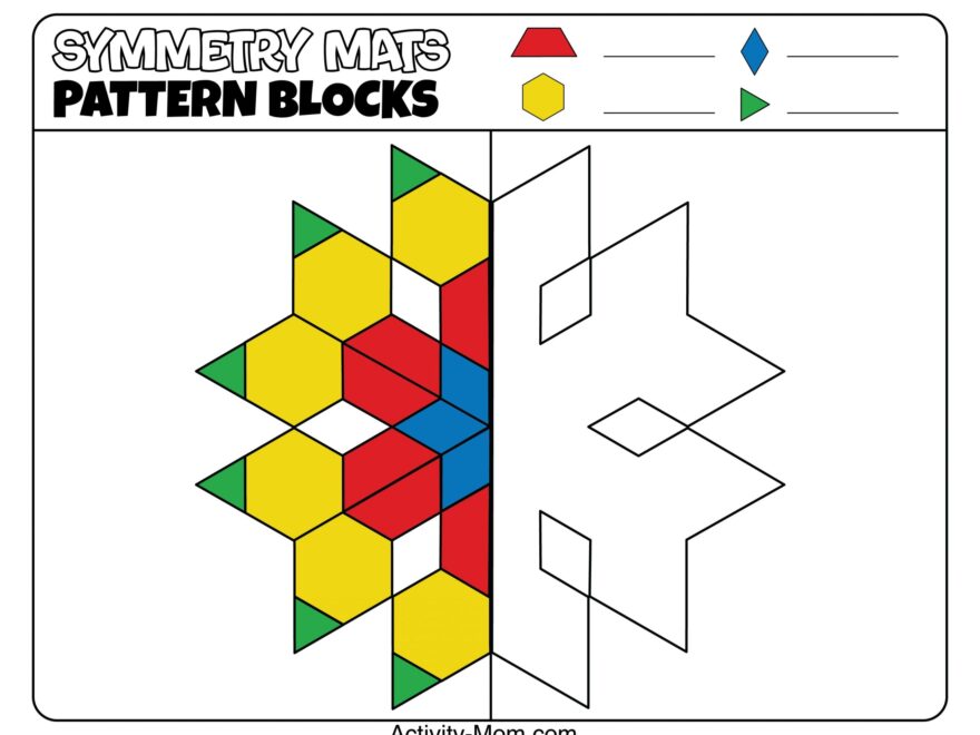 Pattern Block Mats free Printable The Activity Mom