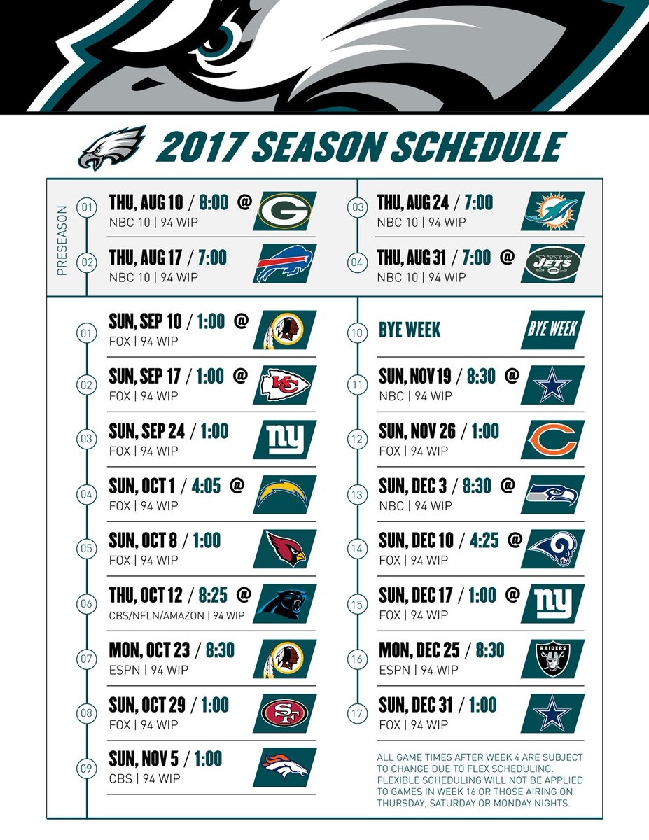 Philadelphia Eagles On X The 2017 Eagles Schedule Is Out Get In Guaranteed With Tickets At NFL Ticket Exchange Https t co rHR1mHFFyv Https t co gnWGrzeOSZ X