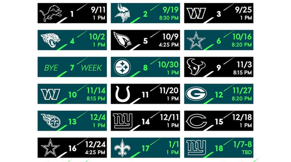 phila eagles schedule printable