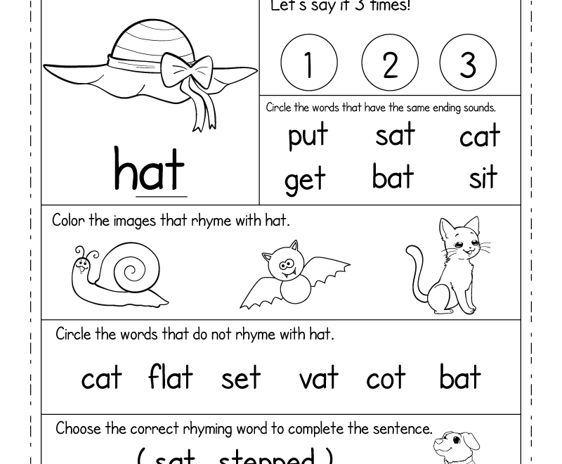 Phonics Worksheet Free Printable Digital PDF
