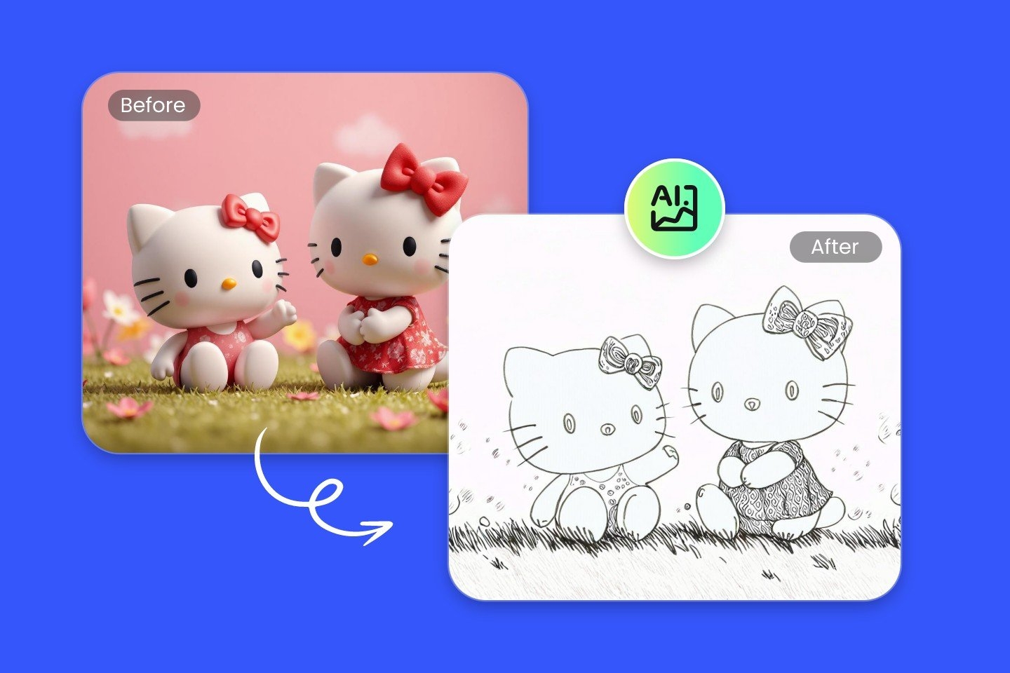 turn picture into coloring page