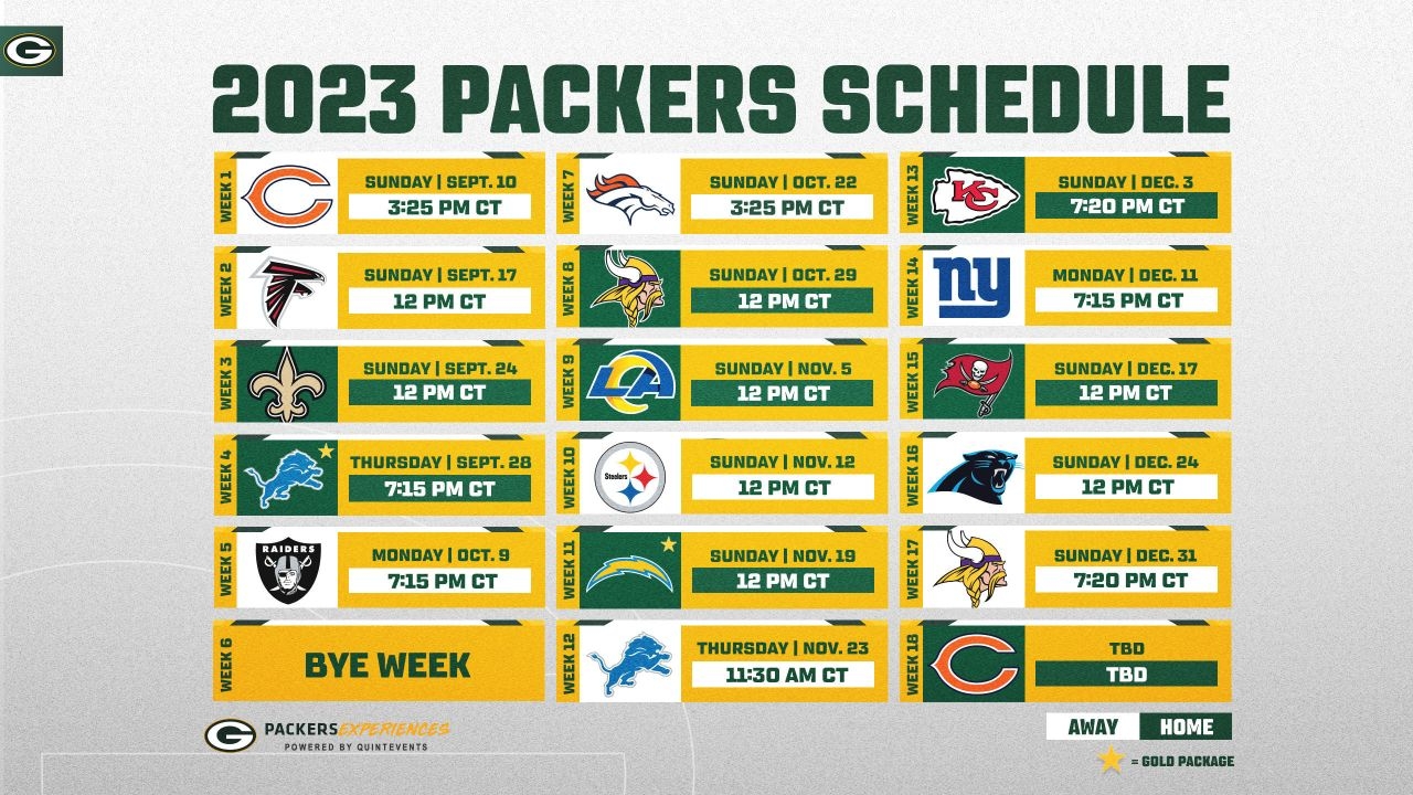 Photos First Look At Packers 2023 NFL Season Schedule Photos First Look At Packers 2023 NFL Season Schedule