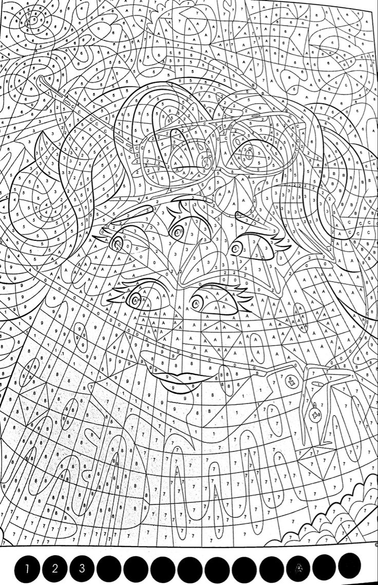 color by number printable for adults
