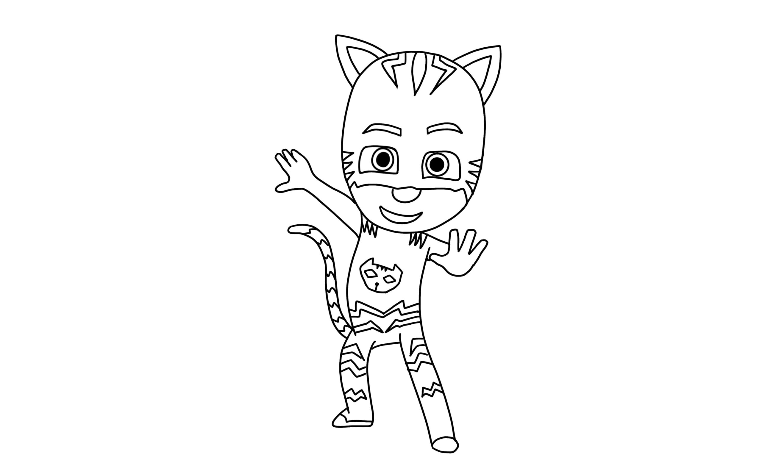 pj mask coloring page