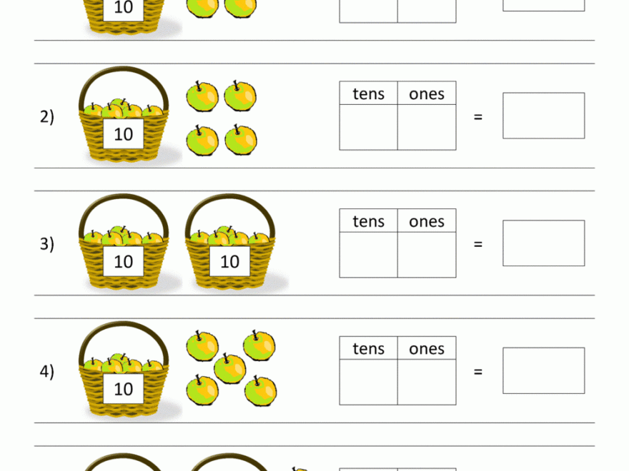 Place Value Worksheets For Kindergarten