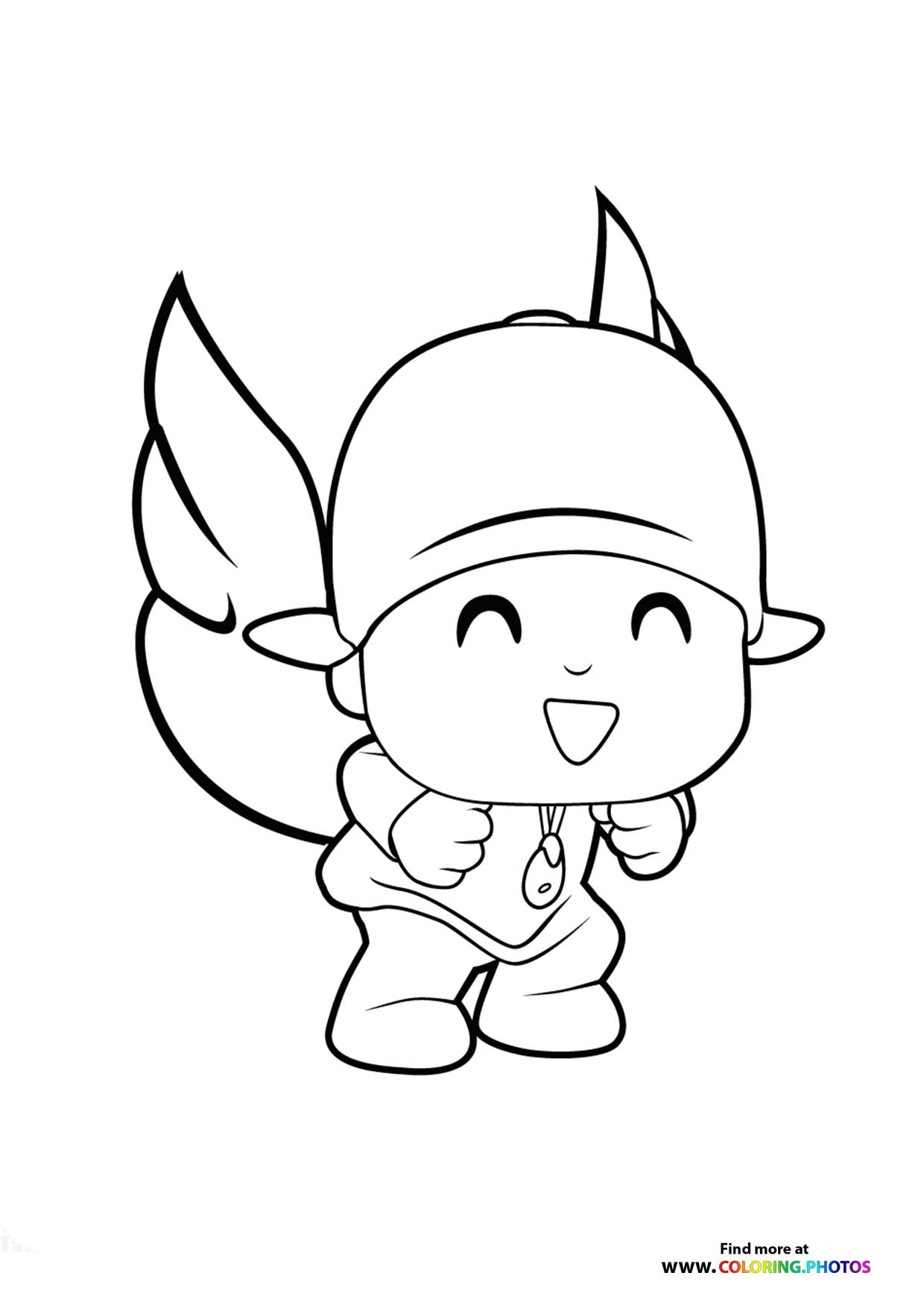 Pocoyo With Wings Coloring Pages For Kids