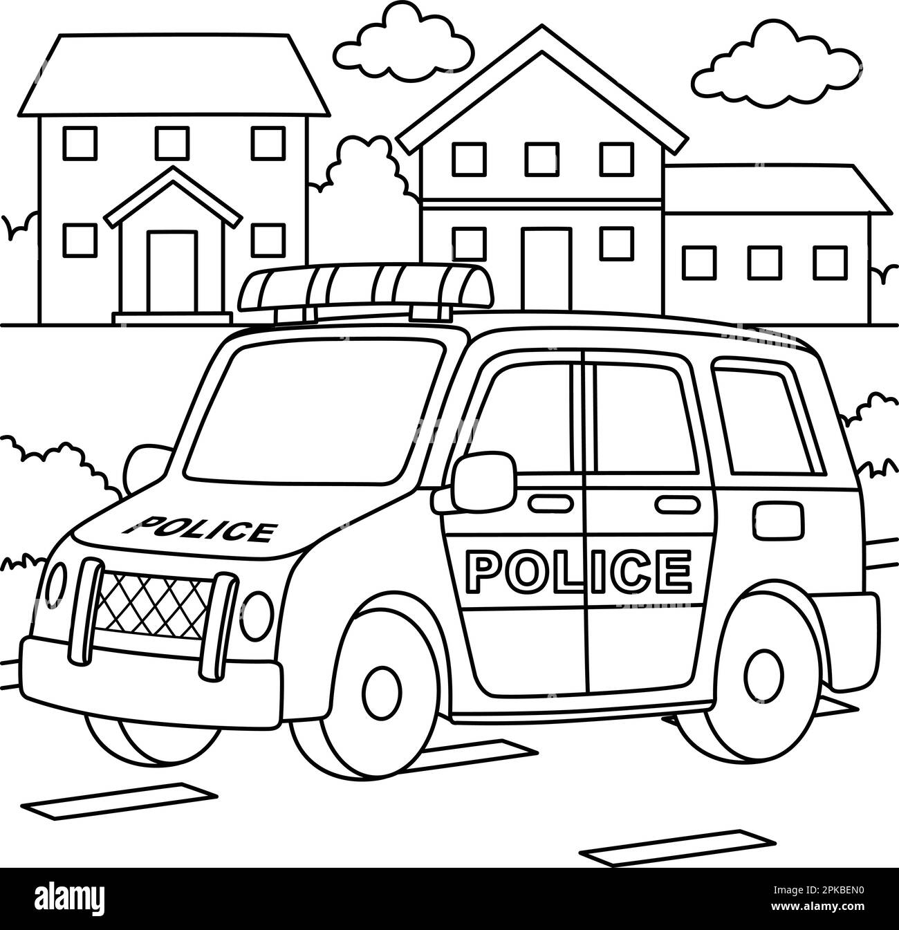 Police Car Coloring Page For Kids Stock Vector Image Art Alamy Police Car Coloring Page For Kids Stock Vector Image Art Alamy