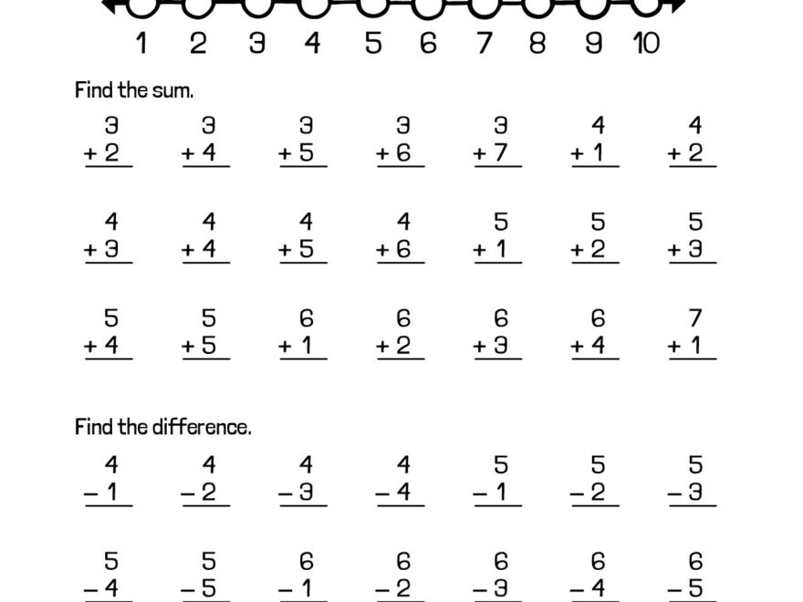 Practice Addition Subtraction 1st Grade Math Worksheet Catholic TheCatholicKid