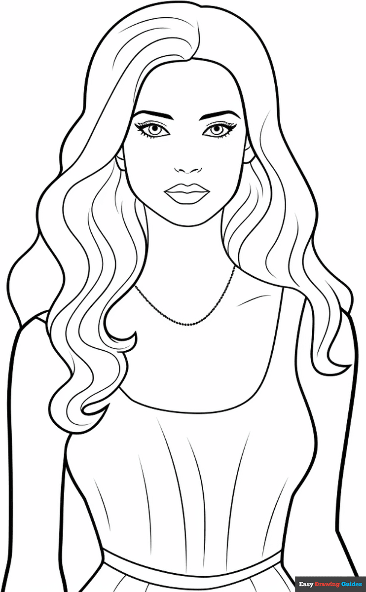 barbie printable color pages