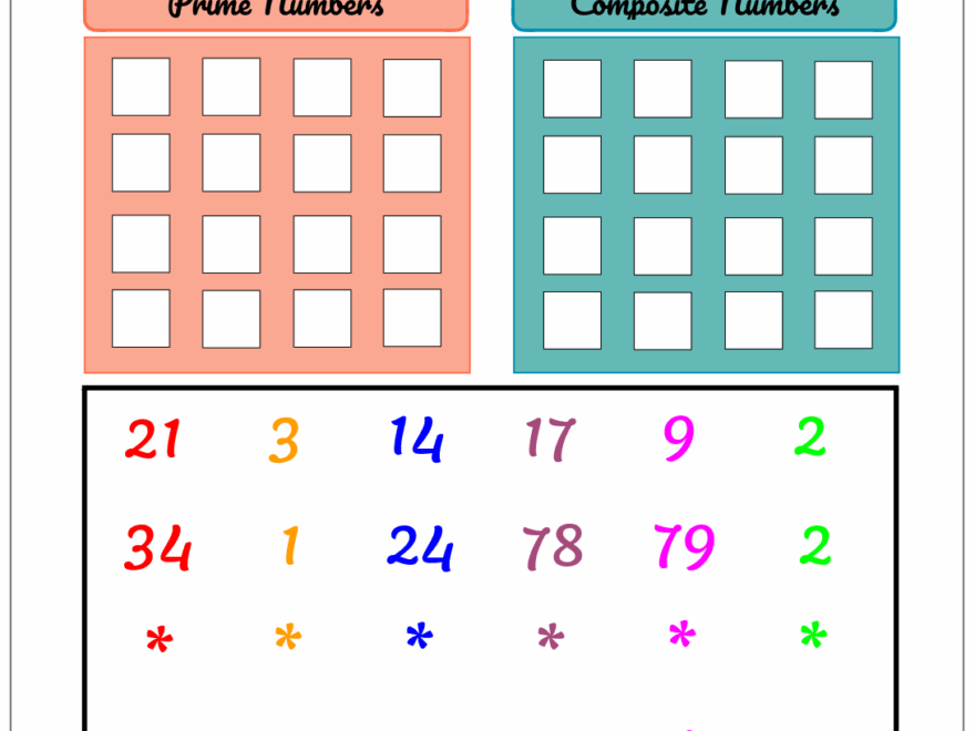 Prime Composite Numbers Worksheets Free Customizable