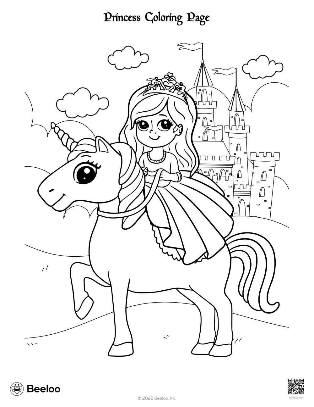 coloring pages princess printable