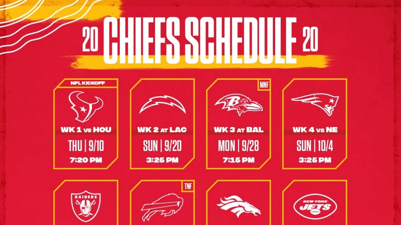 Printable 2023 2024 Kansas City Chiefs Schedule