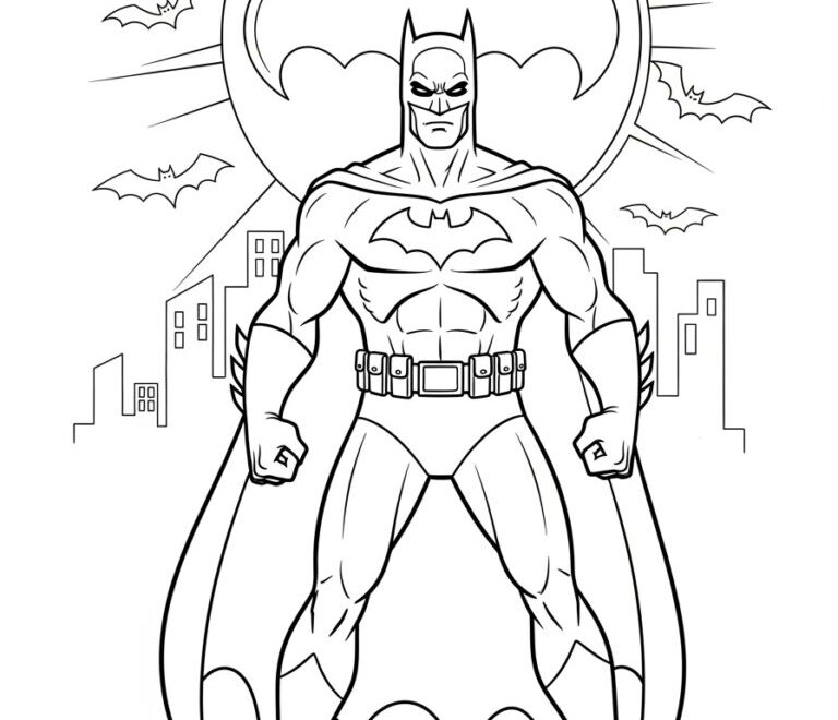 Printable Batman Coloring Sheet For Kids And Adults Diy magazine
