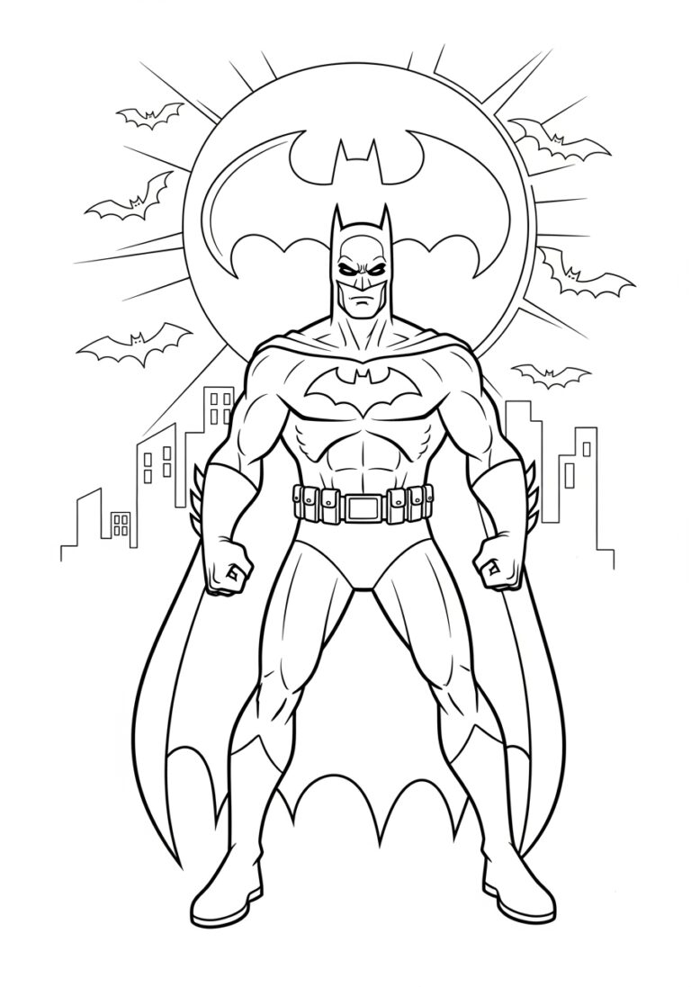 Printable Batman Coloring Sheet For Kids And Adults Diy magazine