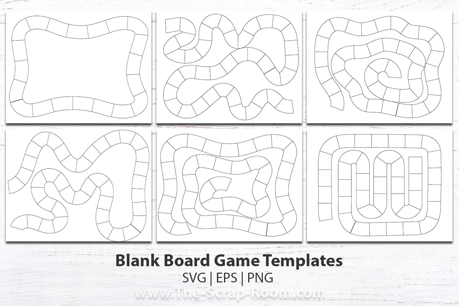 Printable Blank Board Game Templates BUNDLE Kids Game Printable Game Diy Game Spinner Player Pieces Diy Game Game For Kids Craft Kit Etsy