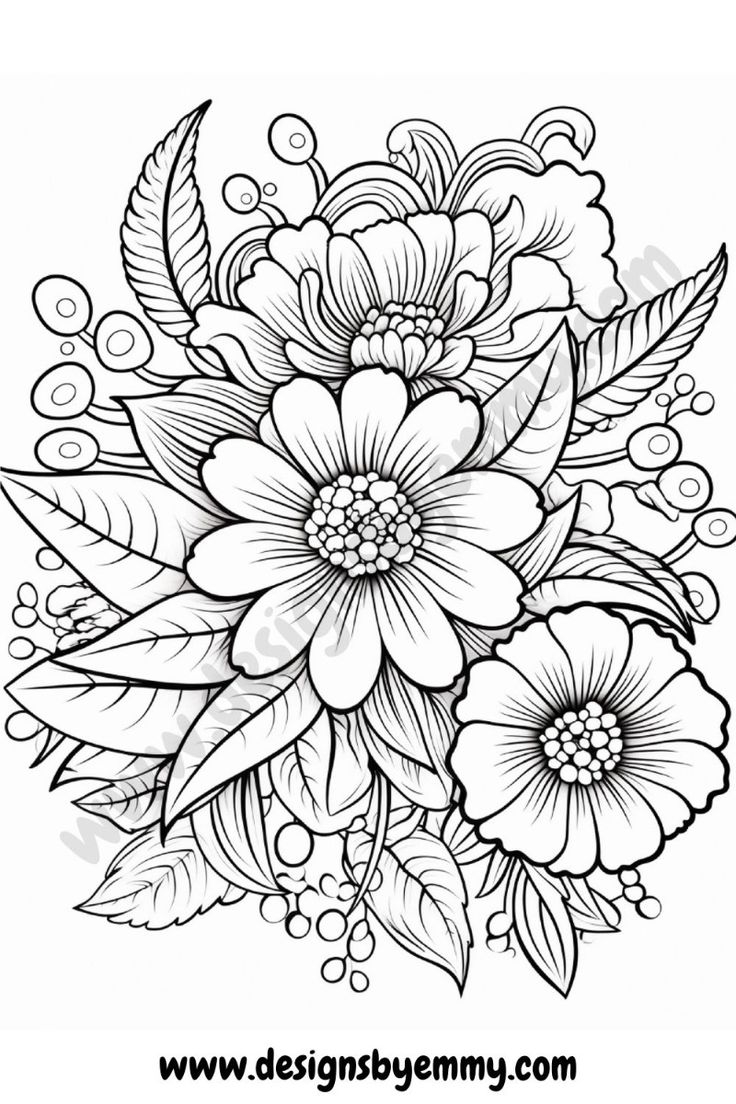 flower pictures for coloring printables
