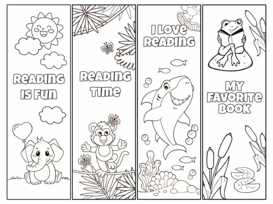 Printable Bookmarks To Color For Kids