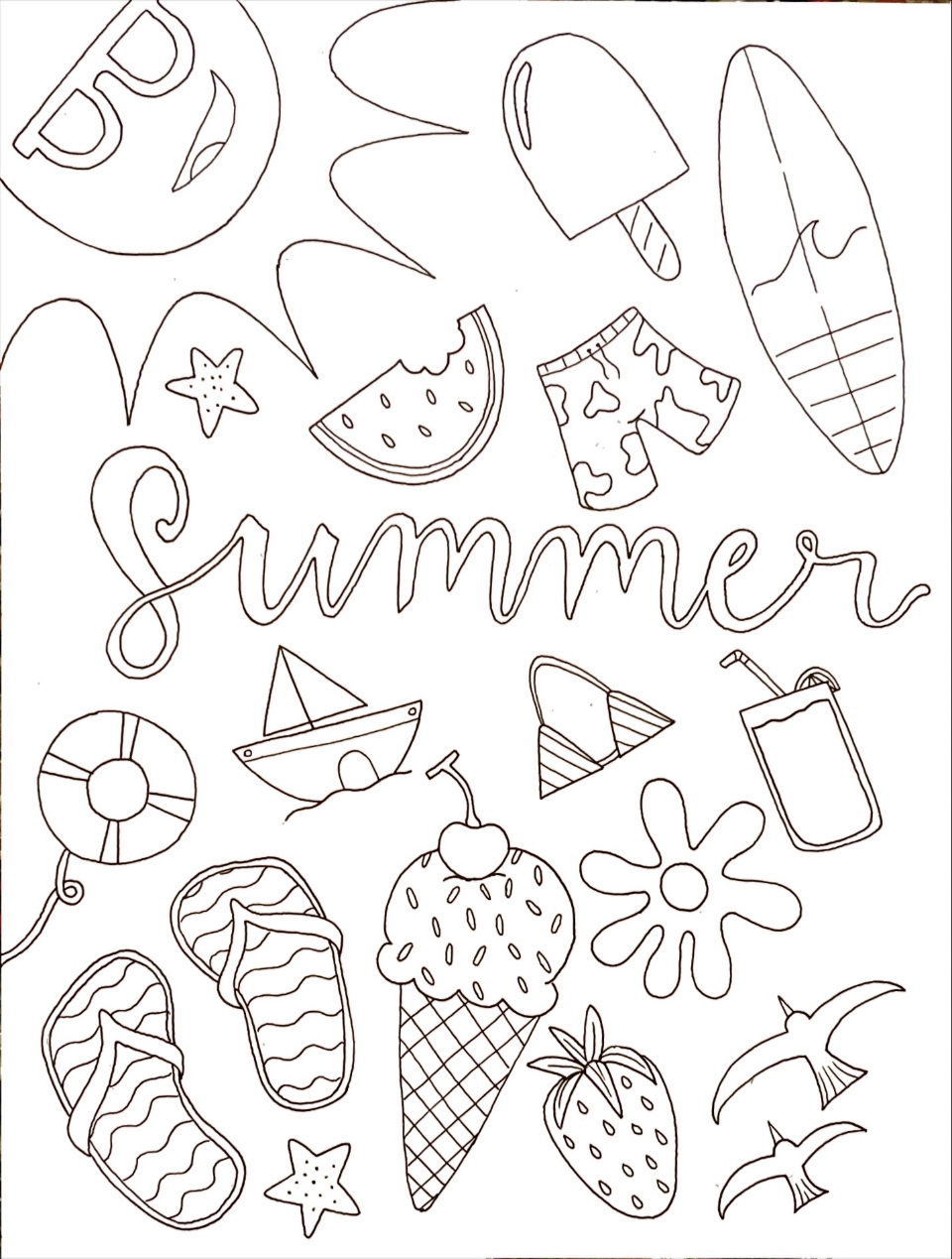 free printable coloring pages summer free printable coloring pages summer