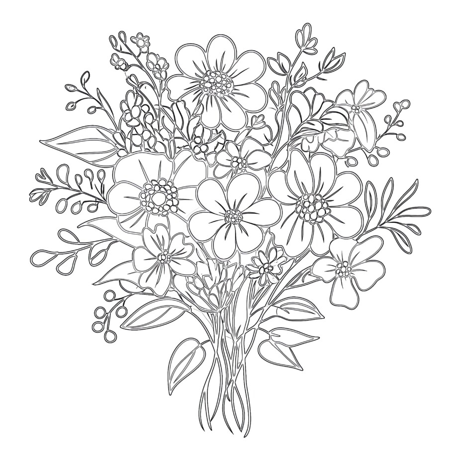 printable coloring pages for flowers