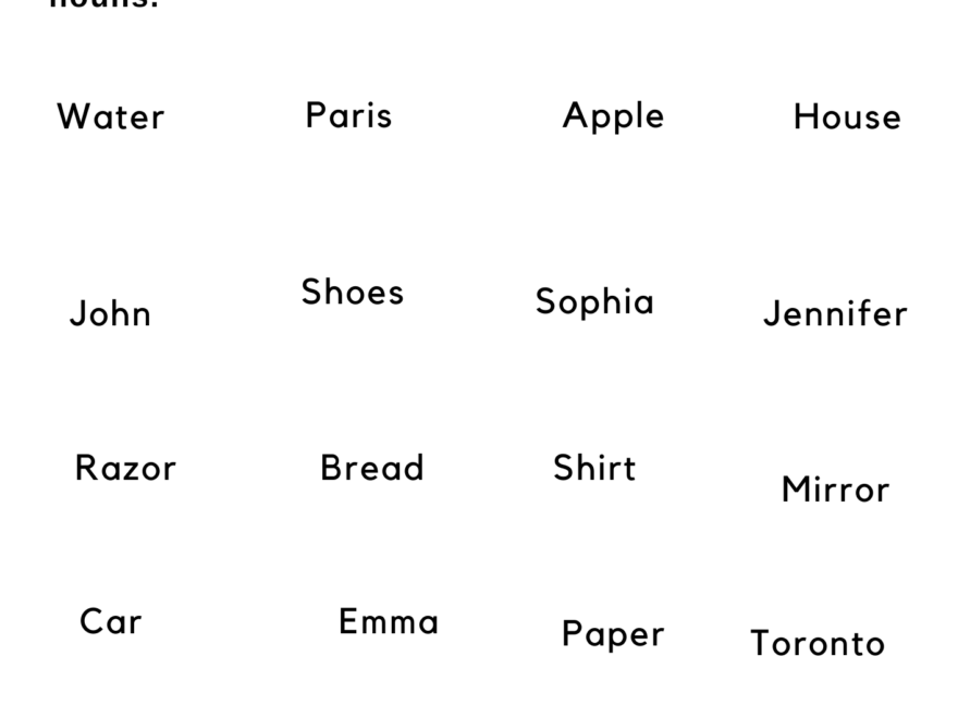 Printable Common Noun And Proper Nouns Worksheet For Grade 1 Made By Teachers
