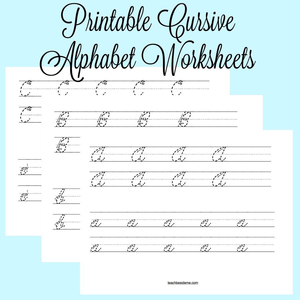 Printable Cursive Alphabet Worksheets Teach Beside Me Printable Cursive Alphabet Worksheets Teach Beside Me