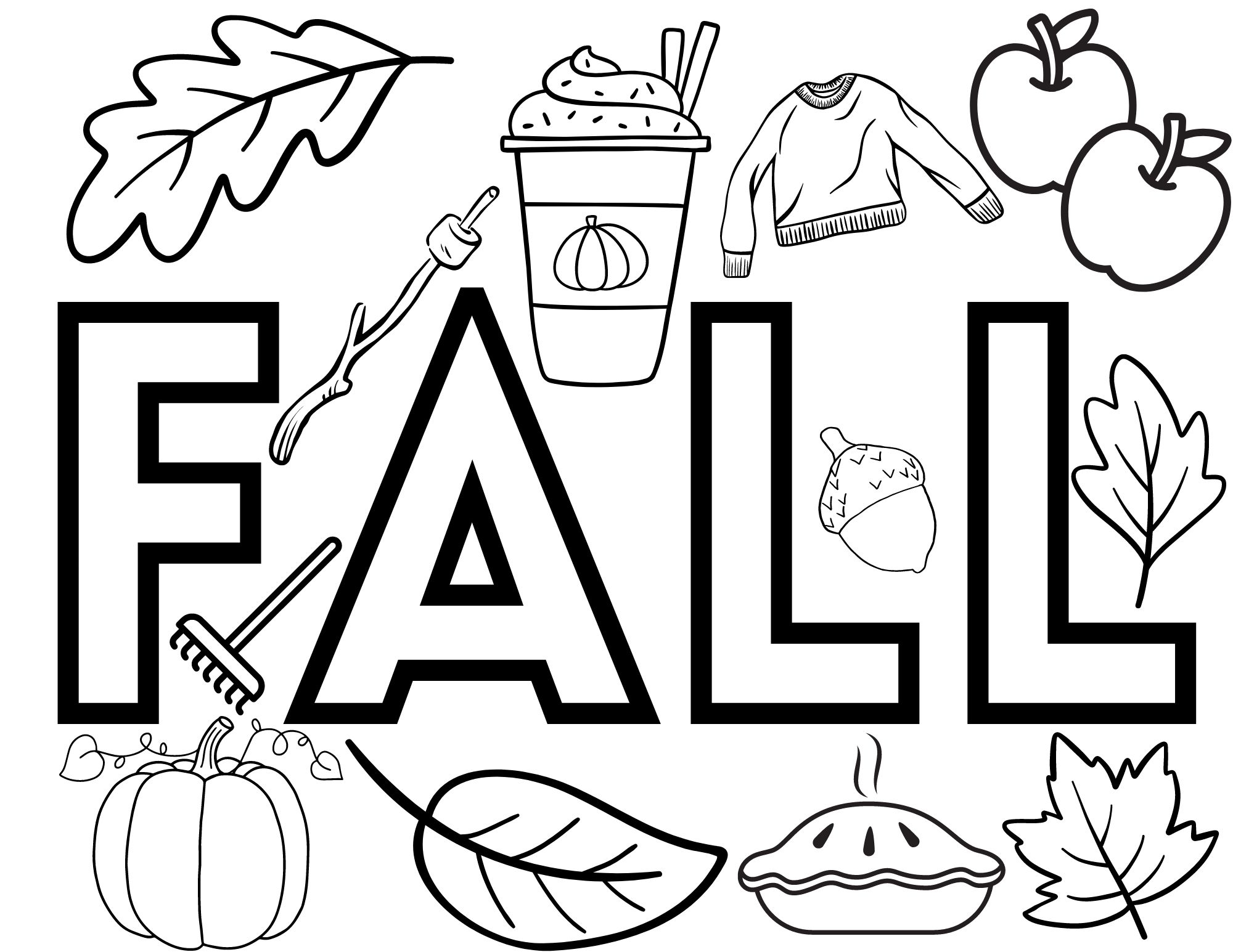 fall coloring pages printable
