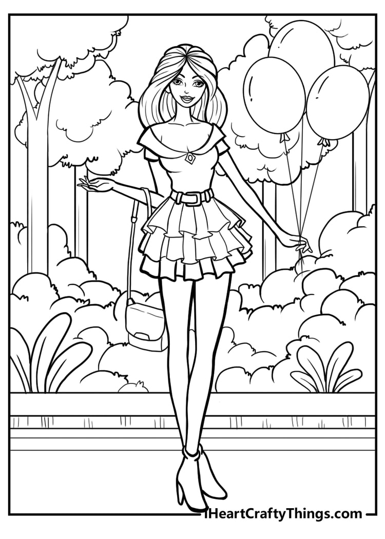 free barbie coloring pages free barbie coloring pages