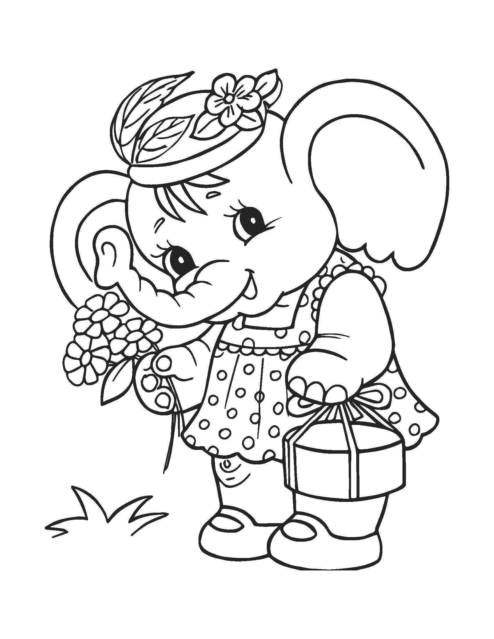 printable coloring pages elephant printable coloring pages elephant