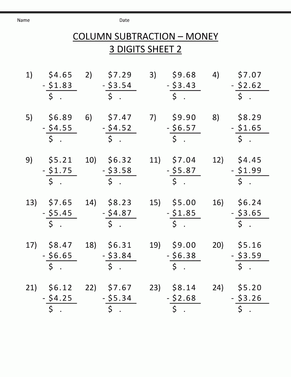 4th grade math worksheet 4th grade math worksheet