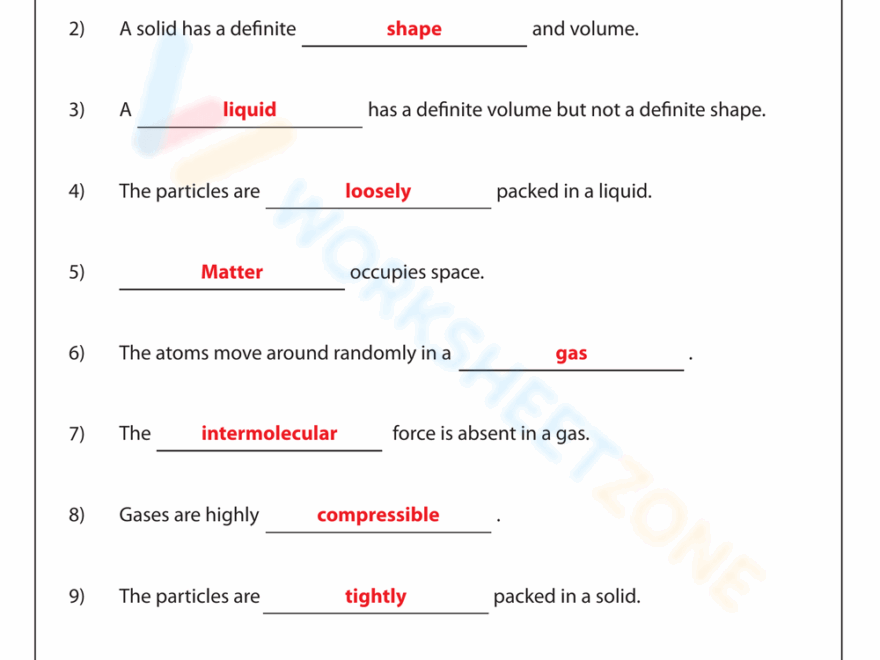 Printable Grade 5 Science Worksheets