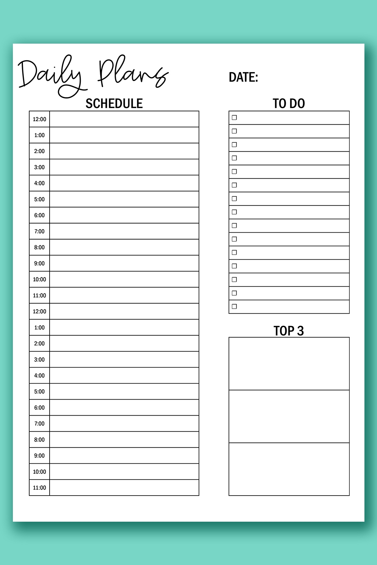 printable hour by hour schedule printable hour by hour schedule
