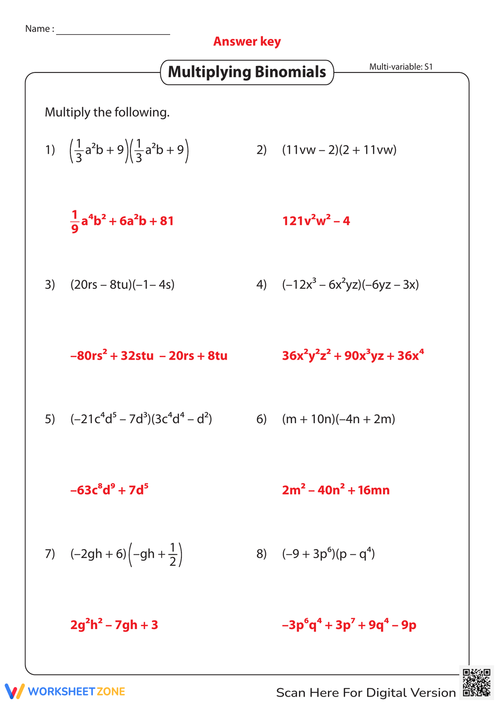 Printable Multiplying Polynomials Worksheets Printable Multiplying Polynomials Worksheets