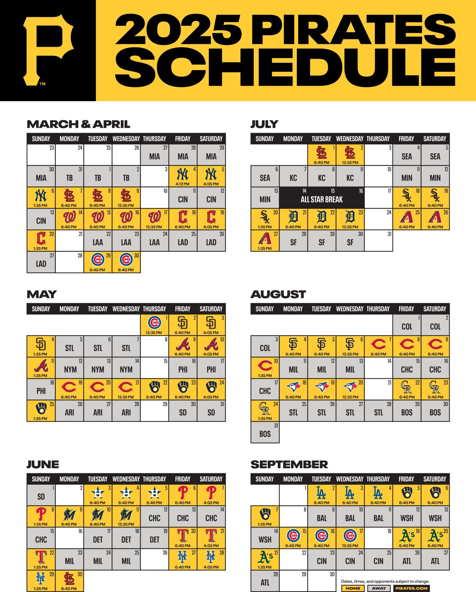 Printable Schedule Pittsburgh Pirates Printable Schedule Pittsburgh Pirates