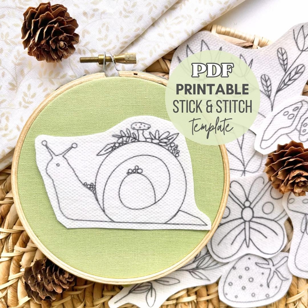 Printable Stick And Stitch Embroidery Patterns Download Cottage Core Sewing Pattern Download Stick And Stitch Print Sheet Embroidery Images Etsy Israel