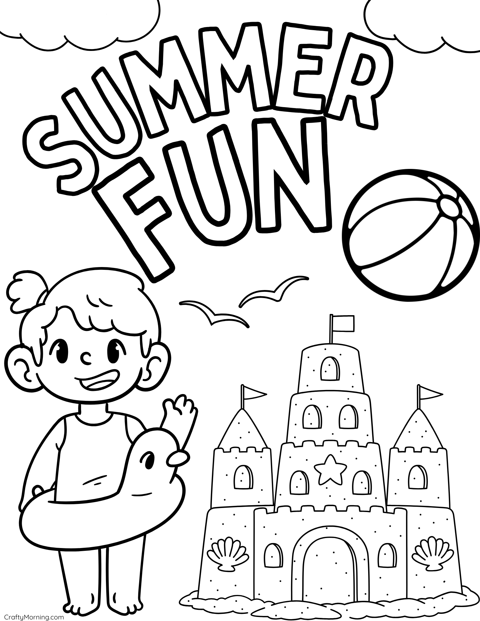 summer fun coloring pages summer fun coloring pages