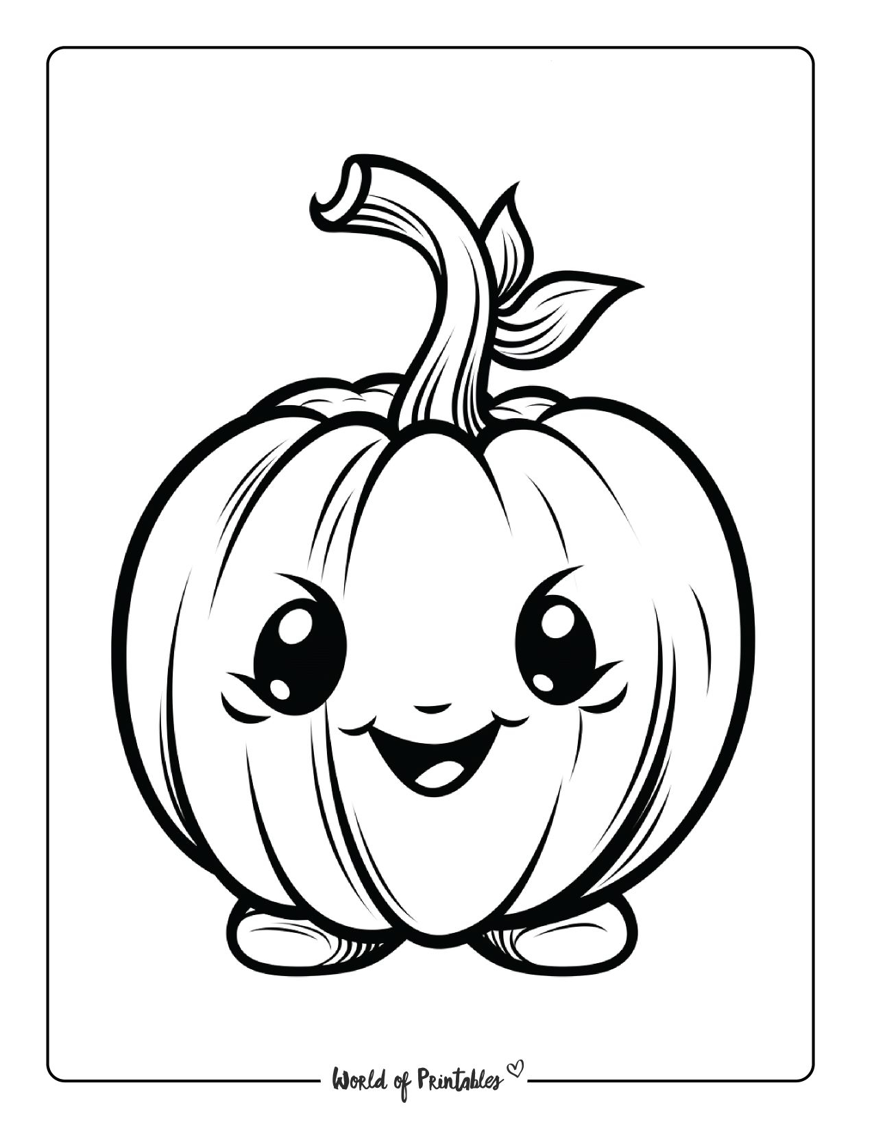 Pumpkin Coloring Pages World Of Printables