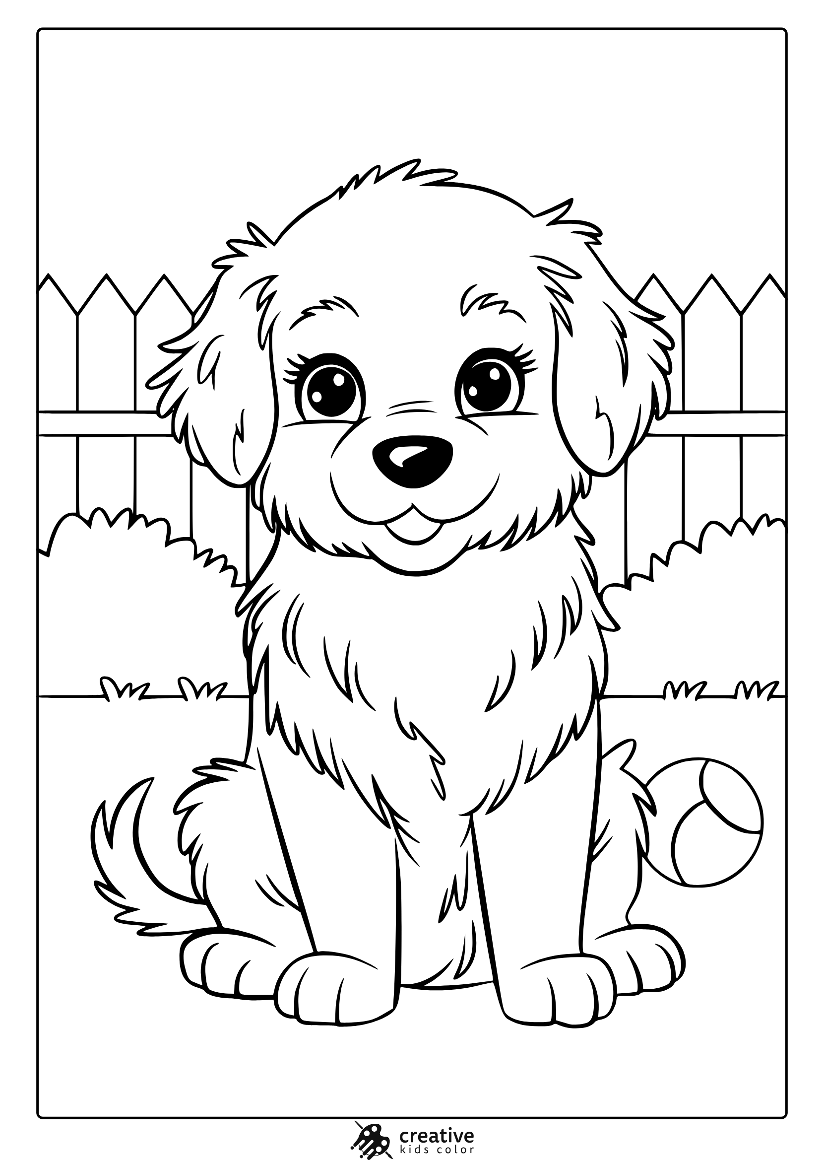 Puppy Coloring Pages 25 Free Printable PDF 