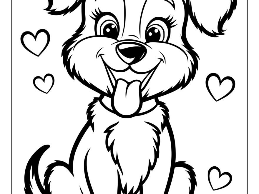 Puppy Coloring Pages 25 Free Printable PDF