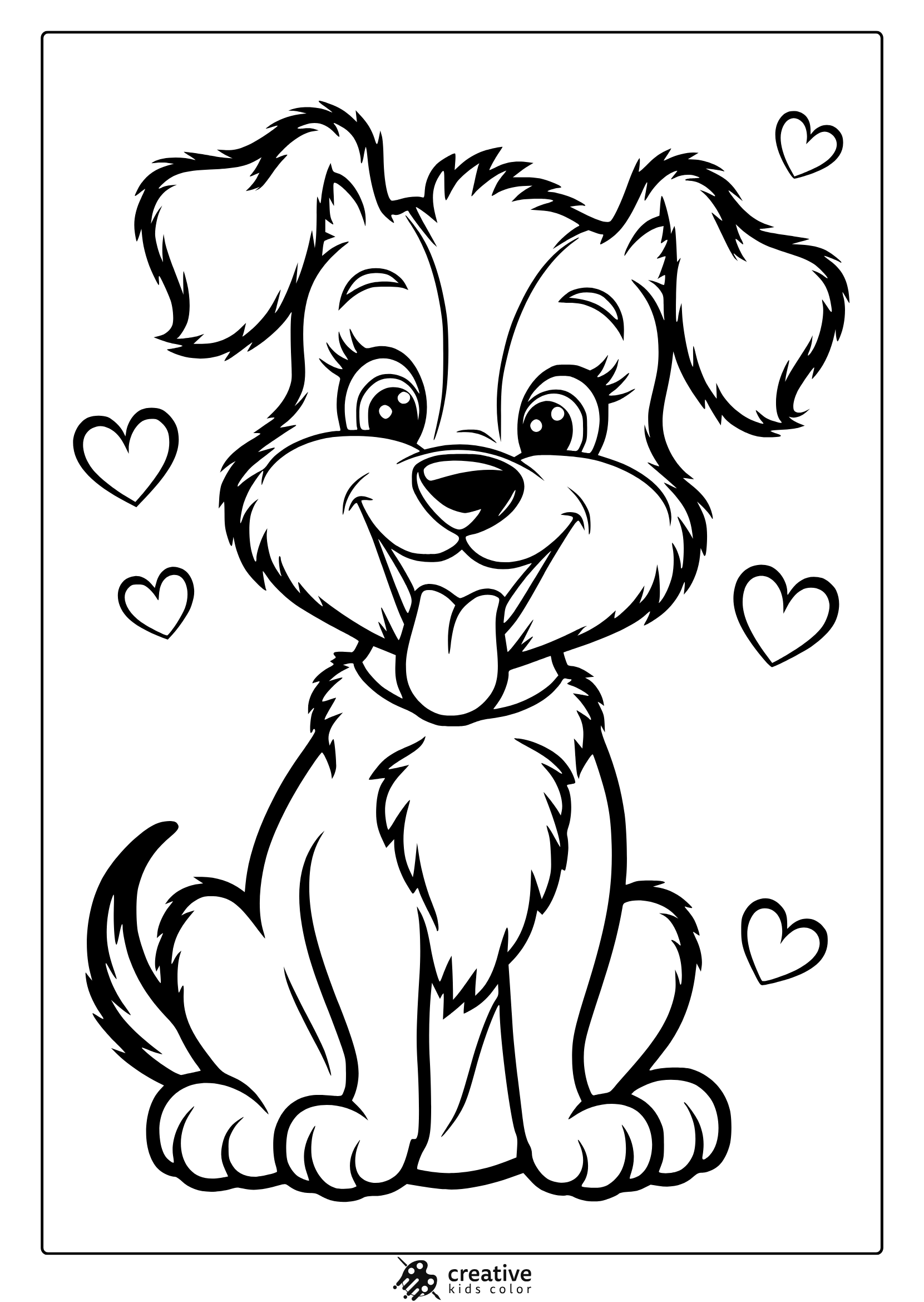 Puppy Coloring Pages 25 Free Printable PDF  Puppy Coloring Pages 25 Free Printable PDF