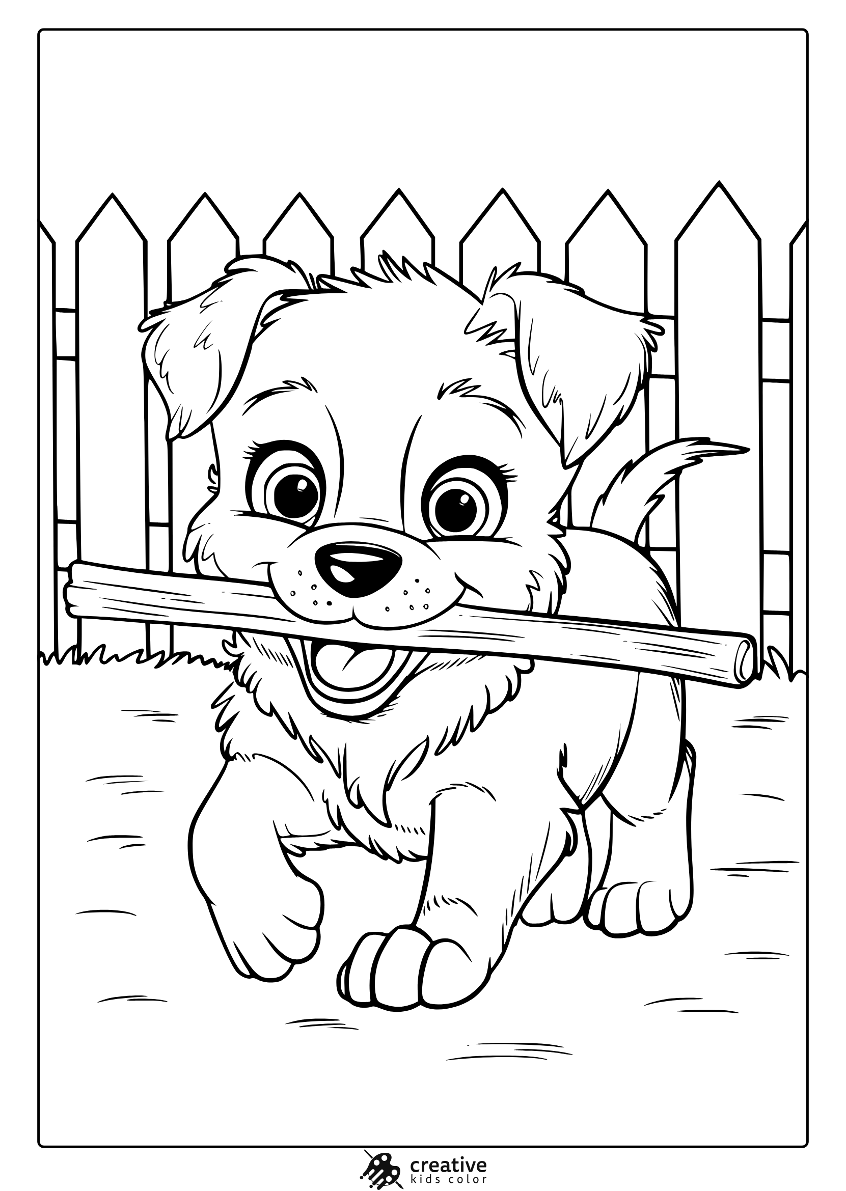 printable coloring page dog printable coloring page dog