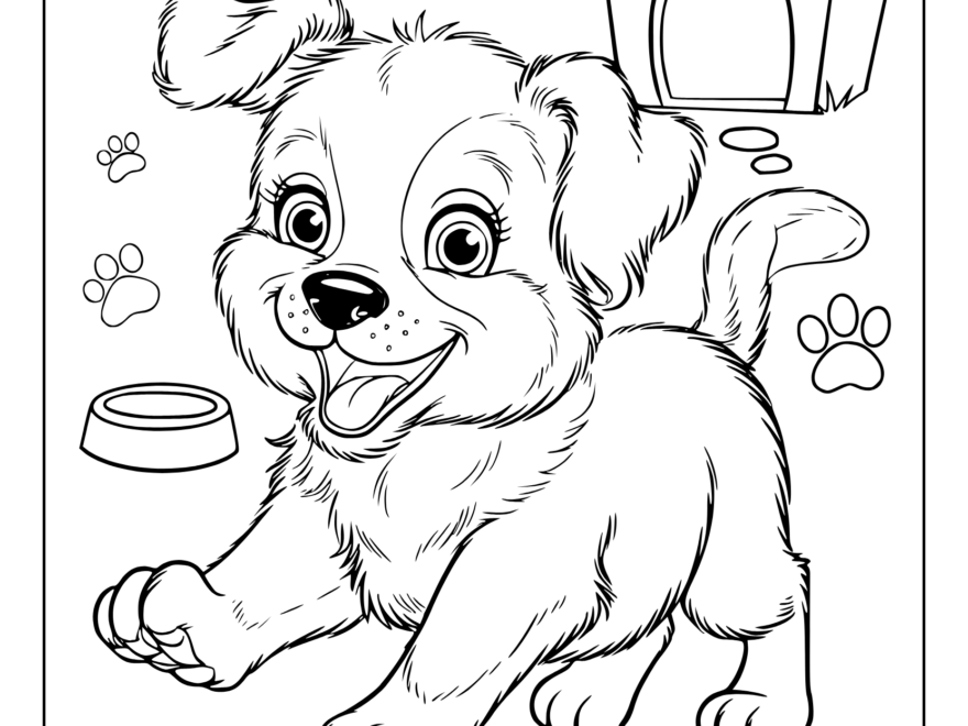 Puppy Coloring Pages 25 Free Printable PDF
